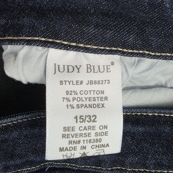 Judy Blue Jeans Womens Size 15/32 Mom Jean High Waist Dark Wash Blue Denim Pants - Picture 9 of 12